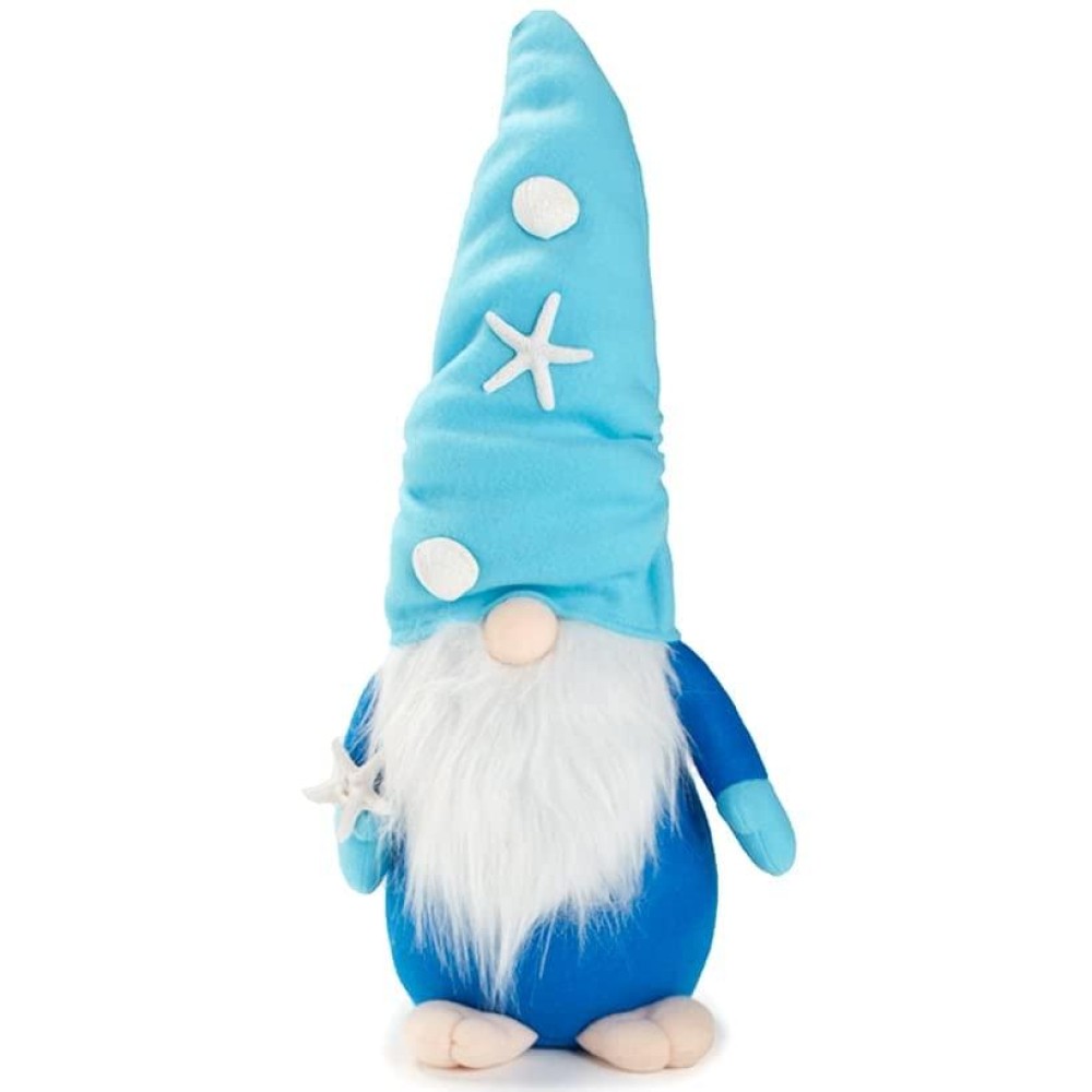 Plush Seasonal Gnome with Coastal Seashore Theme Indoor Nautical Accent