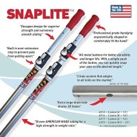 Skimlite Pool Pole Telescopic 16 Ft Snaplite Push Button Lock Light Weight Easy Grip Adjustable Cleaning Pole Threaded Adapt