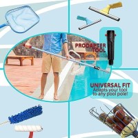 Skimlite Pool Pole Telescopic 16 Ft Snaplite Push Button Lock Light Weight Easy Grip Adjustable Cleaning Pole Threaded Adapt