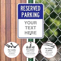 Sigo Signs  Reserved Parking Blue Custom Sign  18X24 Inches  Rust Free .063 Aluminum  Fade Resistant  Made In Usa