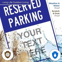 Sigo Signs  Reserved Parking Blue Custom Sign  18X24 Inches  Rust Free .063 Aluminum  Fade Resistant  Made In Usa