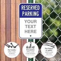 Sigo Signs Reserved Parking Blue Custom Sign  12X18 Inches  Rust Free .063 Aluminum  Fade Resistant  Made In Usa