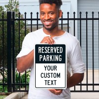 Sigo Signs Reserved Parking Black Custom Sign  10X14 Inches  Rust Free .040 Aluminum  Fade Resistant  Made In Usa By Sigo Signs