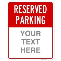 Sigo Signs Reserved Parking Red Custom Sign  24X30 Inches  Rust Free .063 Aluminum  Fade Resistant  Made In Usa