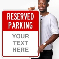 Sigo Signs Reserved Parking Red Custom Sign  24X30 Inches  Rust Free .063 Aluminum  Fade Resistant  Made In Usa