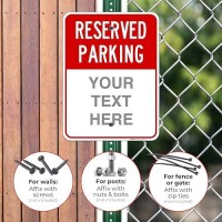 Sigo Signs - Reserved Parking Red Custom Sign  18X24 Inches  Rust Free .063 Aluminum  Fade Resistant  Made In Usa