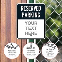 Sigo Signs - Reserved Parking Black Custom Sign  24X30 Inches  Rust Free .063 Aluminum  Fade Resistant  Made In Usa