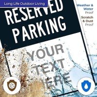 Sigo Signs - Reserved Parking Black Custom Sign  24X30 Inches  Rust Free .063 Aluminum  Fade Resistant  Made In Usa