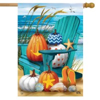 Fall At The Beach House Flag 40 X 28 Briarwood Lane