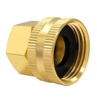 Hooshing 3Pcs Brass Garden Hose Connector 3/4