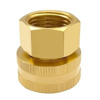 Hooshing 3Pcs Brass Garden Hose Connector 3/4