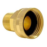 Hooshing 3Pcs Brass Garden Hose Swivel Adapter 3/4