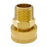 Hooshing 3Pcs Brass Garden Hose Swivel Adapter 3/4