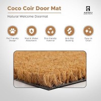 Black Birds 29X17 Coir Doormats For Outdoor Entrance Outdoor Welcome Mat For Entryway Porch Antislip Pvc Coconut