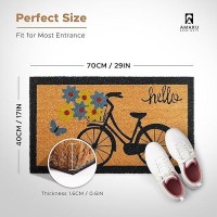 Bicycle 29X17 Coir Doormats For Outdoor Entrance Outdoor Welcome Mat For Entryway Porch Antislip Pvc Coconut Fibe