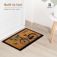 Bicycle 29X17 Coir Doormats For Outdoor Entrance Outdoor Welcome Mat For Entryway Porch Antislip Pvc Coconut Fibe