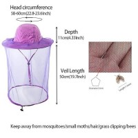 Bee Keeping Beekeeper Veil Hat Gnats Insect Bug Mosquito Fishing Gardening Cap With Head Net Netting Mesh Hood For Men Women Pur