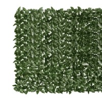 vidaXL Dark Green Balcony Screen with Leaves 1575x591 Decorative Functional Provides Privacy Sun Protection Durable