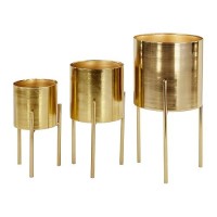 Deco 79 Metal Indoor Outdoor  Set Of 3 Planters 18