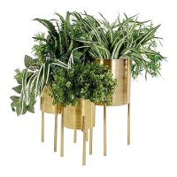 Deco 79 Metal Indoor Outdoor  Set Of 3 Planters 18