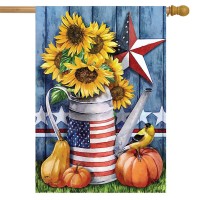 American Autumn Farmfall House House Flag 40 X 28 Briarwood Lane