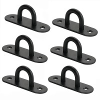 Sayayo 6 Pcs Pad Eye Plate Hooks U Ceiling Hook For Hanging Plants Outdoor Lights Swing Suspension Marine Hardware Staple Hook L