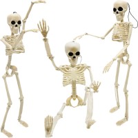 Halloween Skeleton Decorations 16 Full Body Plastic Skeleton Posable Joints For Skeleton Halloween Decoration Yard Patio Lawn