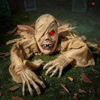 Joyin Halloween Zombie Groundbreaker Decoration Zombie Groundbreaker With Lightup Eyes And Creepy Sound Sound Activation For