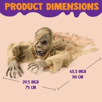 Joyin Halloween Zombie Groundbreaker Decoration Zombie Groundbreaker With Lightup Eyes And Creepy Sound Sound Activation For