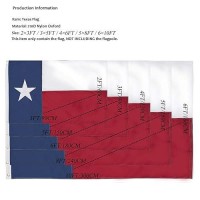 Texas Flag 5X8 Feet Embroidered Star Sewn Stripes Outdoor Heavy Duty 210D Oxford Nylon Flags Vivid Color Canvas Header Brass