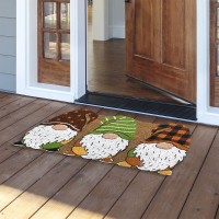 Briarwood Lane Welcome Gnomes Front Door Mat Winter 30 X 18 Natural Fiber Coir Gnome Door Mat Outdoor Winter Door Ma