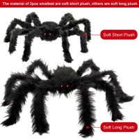 Colovis 6 Pcs Halloween Spider Decorations Realistic Large Scary Spider Decoration For Home Giant Spiders Props For Indoor Outd