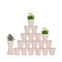 Vensovo 3 Inch Pink Terracotta Pots With Drainage 20 Pack Clay Flower Pots Succulent Nursery Pots Great For Plants Crafts W