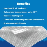 In The Swim 18 Ultra Silver Round Solar Pool Cover 16 Mil For Solar Heating Above Ground Pools And Inground Pools