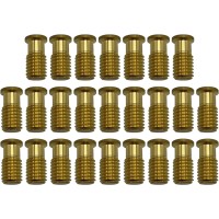 Poolzilla 25 Pack Pool Safety Cover Threaded Brass Insert Screw Bolt For Anchor