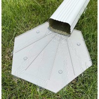 Decorative Rain Gutter Plastic Splash Block With Heavy Duty Spikes 2 Made In Iowa Usa