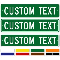 Custom Street Sign Road Sign Address Sign 8 Colors Reflective Option Mounting Options 4X18 Inch Thick Rustfree Alumabond