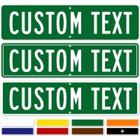 Custom Street Sign Road Sign Address Sign 8 Colors Reflective Option Mounting Options 6X24 Inch Thick Rustfree Alumabond