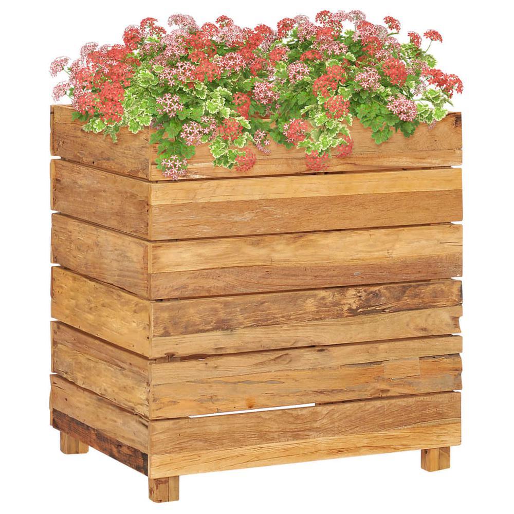 vidaXL Raised Bed 197x157x217 Recycled Teak and Steel 7424