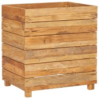 vidaXL Raised Bed 197x157x217 Recycled Teak and Steel 7424