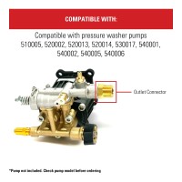 Simpson Cleaning 7106686 Outlet Connector For Gas Powered Pressure Washer Pumps Gold