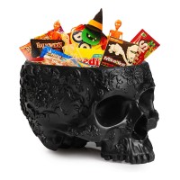 Halloween Skull Candy Dish Trick Or Treat Bowl Plant Planter Pot 6 Deep Polyresin Skulls Pot For Succulents Indoor Plants