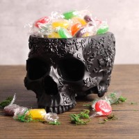 Halloween Skull Candy Dish Trick Or Treat Bowl Plant Planter Pot 6 Deep Polyresin Skulls Pot For Succulents Indoor Plants