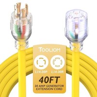 Tooliom 30 Amp Generator Cord L1430Pl1430R Generator Extension Cord Ul Listed Heavy Duty Generator Power Cord 125250V 7500