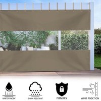 Covers All Outdoor Clear Panel Curtain 12 Oz Vinyl Outdor Curtains For Patio Waterproof Weather Resistant Tarp With Brass