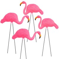 Giftexpress Large Bright Pink Flamingo Yard Ornamentflamingo Garden Statuepink Flamingo Garden Yard Decor Pack Of 4