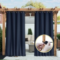 Nicetown 2 Panels Gazebo Curtains Outdoor Waterproof Windproof Top And Bottom Grommet With Back Tab Windbreak Outdoor Divide