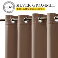 Nicetown 2 Panels Weighted Blackout Curtains Patio Waterproof Outdoor Curtains Thermal Insulated Top Bottom Grommet Back Ta