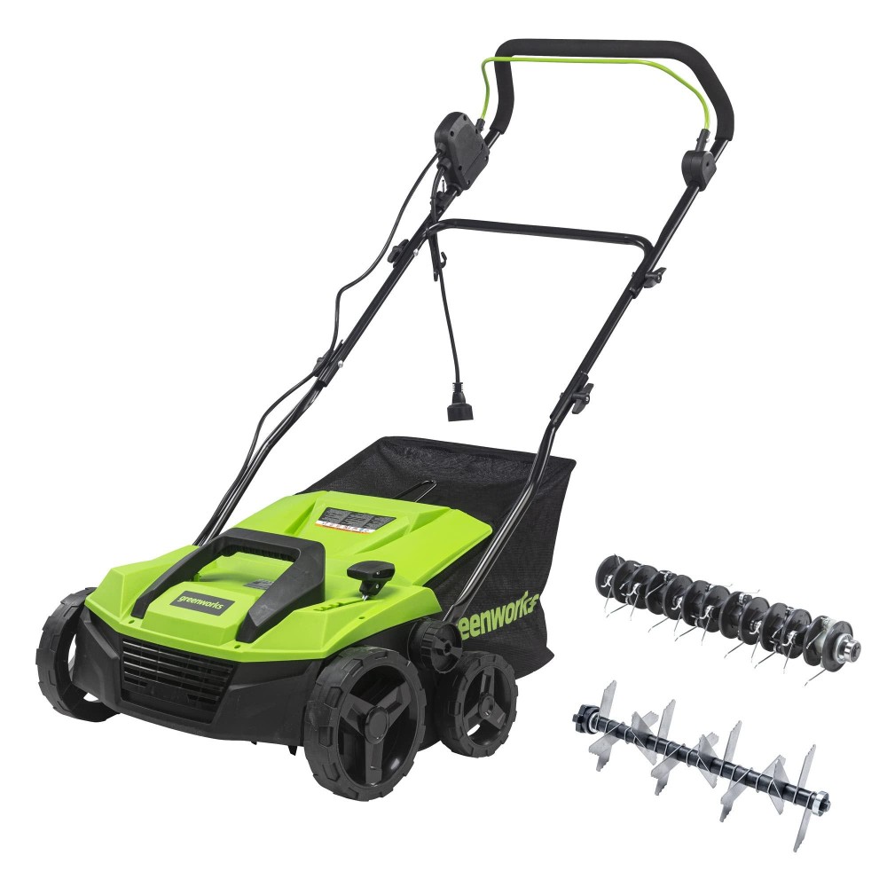 Greenworks 13 Amp 14Inch Corded Dethatcher Scarifier Dt13B00