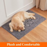 Lifewit Chenille Indoor Doormat Traps Mud And Water Non Slip Lowprofile Rug Doormats For Muddy Shoes And Dog Paws Machine Was